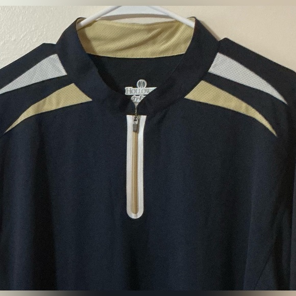 Holloway Men's DRI-Excel Pullover Shirt Navy Beige/White Color Blocks XL New - Picture 4 of 11